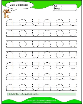 okul öncesi çizgi çalışma sayfaları